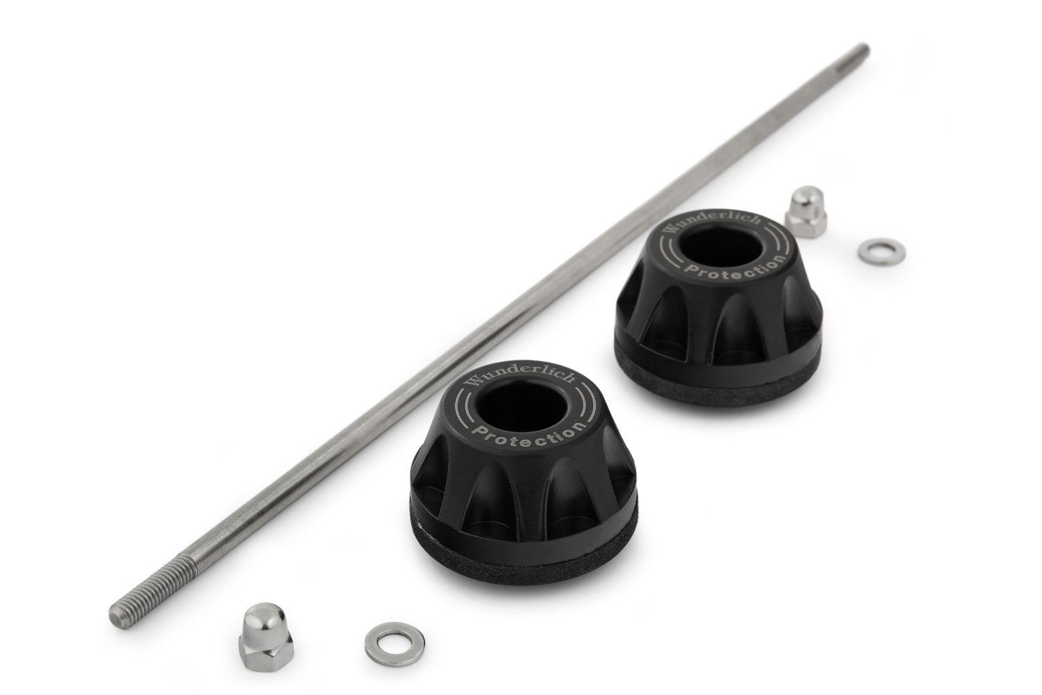 Wunderlich DOUBLESHOCK axle protection pads - black - rear
