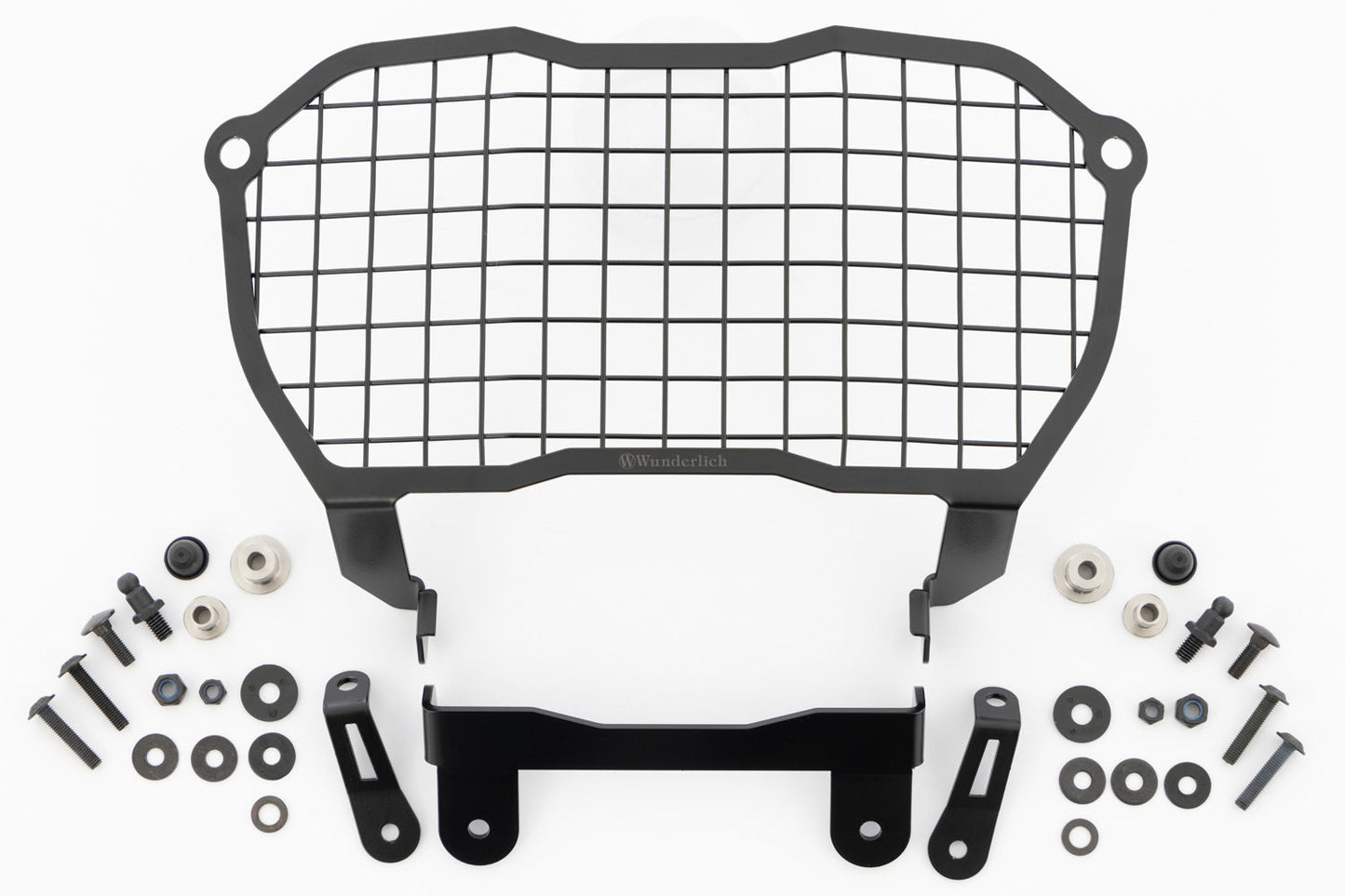 Wunderlich foldable headlight protection grille - black