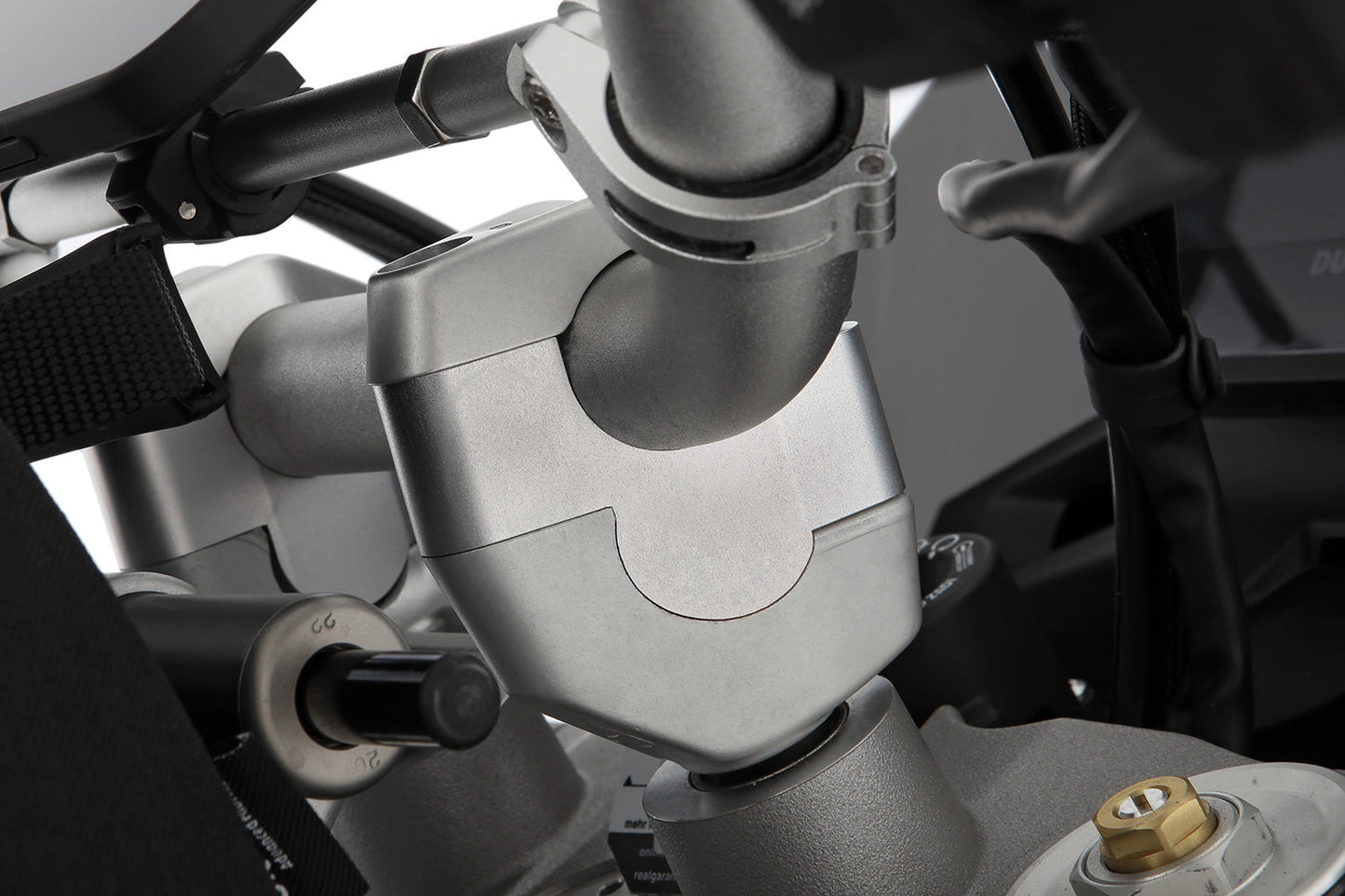 Wunderlich handlebar riser ERGO - silver - 25mm