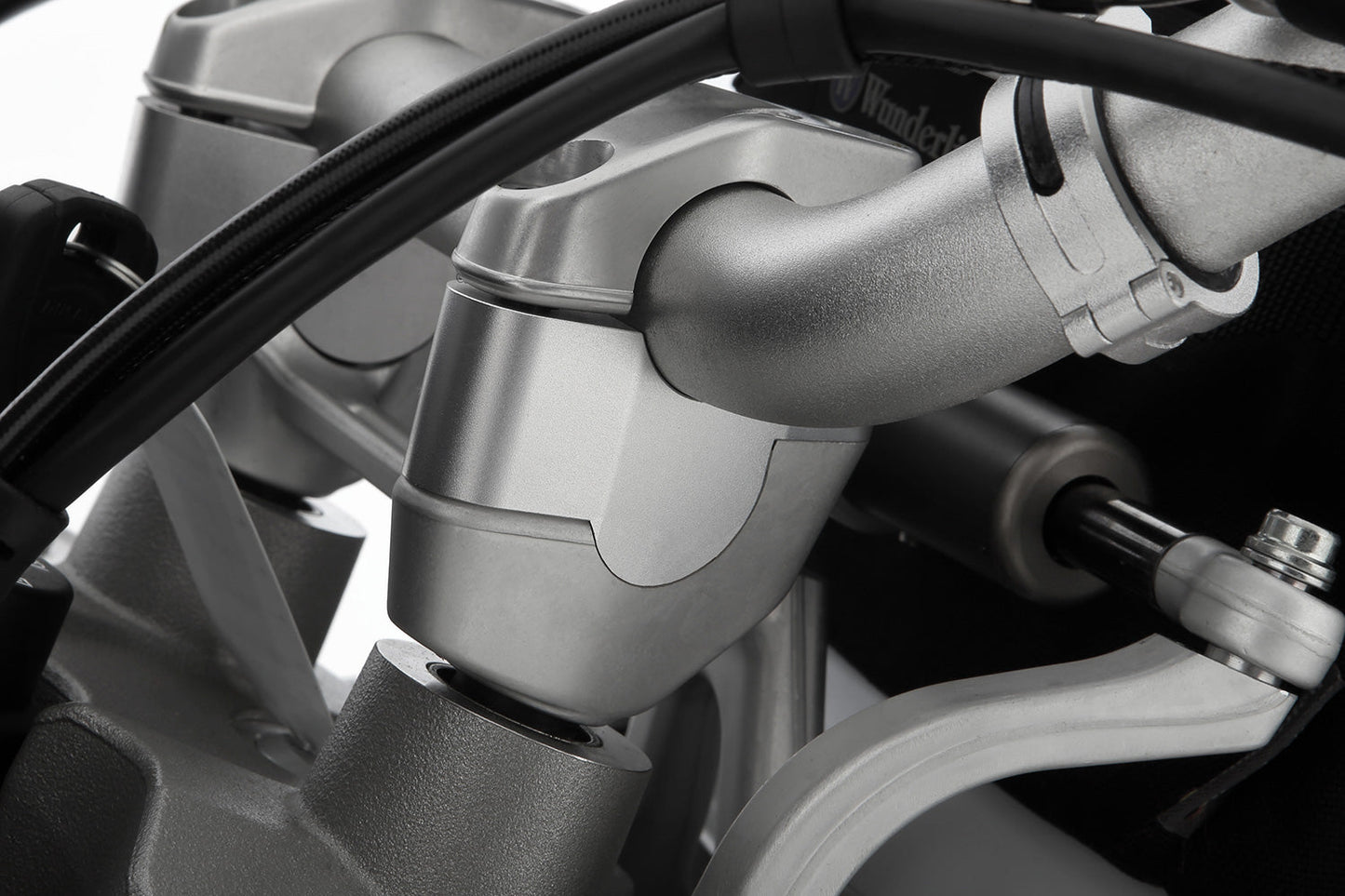 Wunderlich handlebar riser ERGO - silver - 25mm
