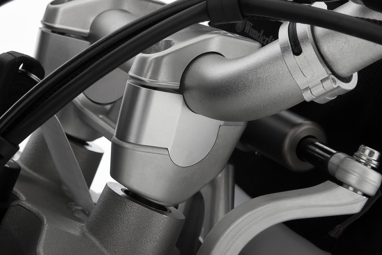 Wunderlich handlebar riser ERGO - silver - 25mm