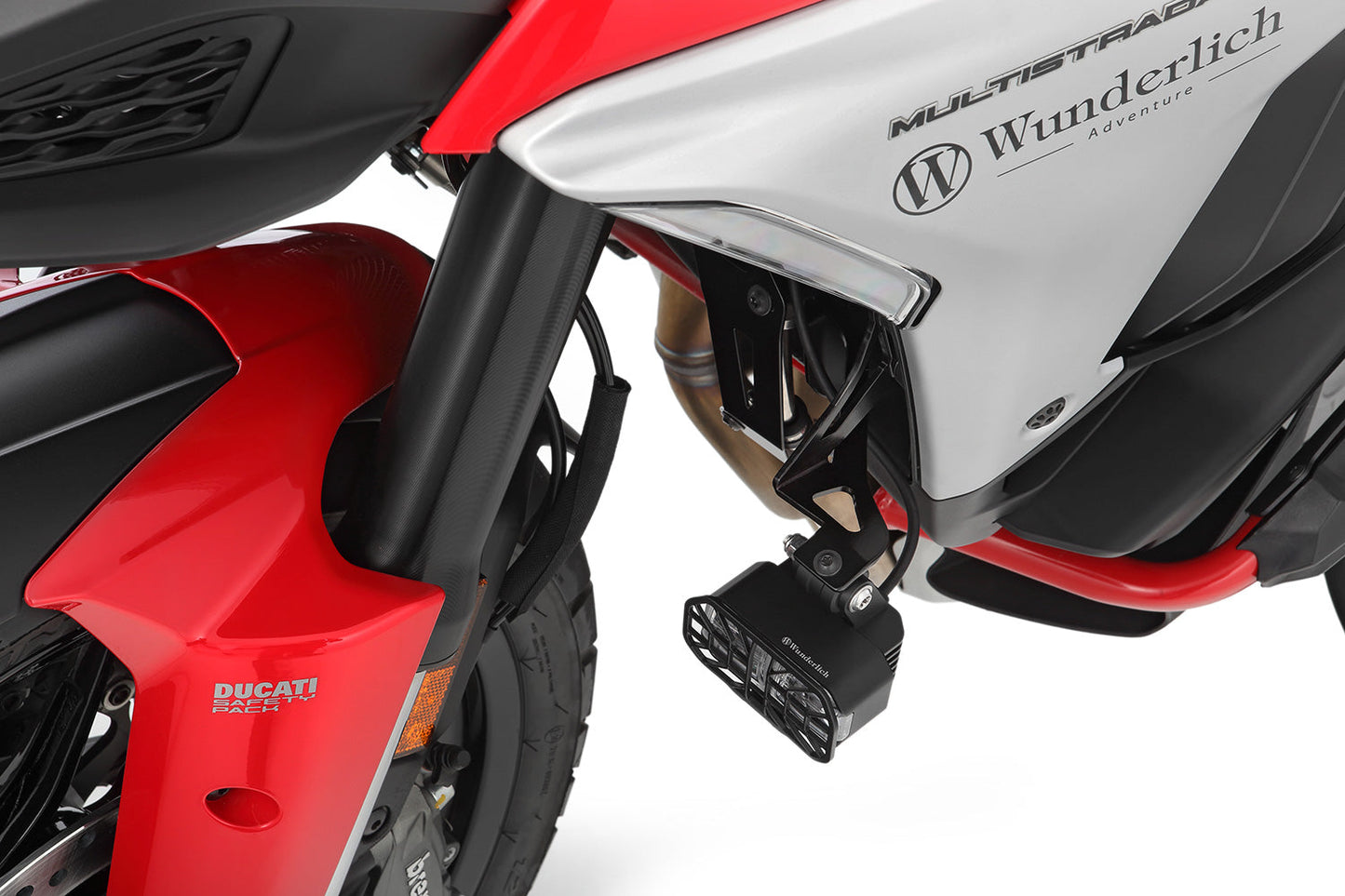 Wunderlich LED Auxillary headlight MICROFLOOTER 3.0 - black - for vehicle mounting