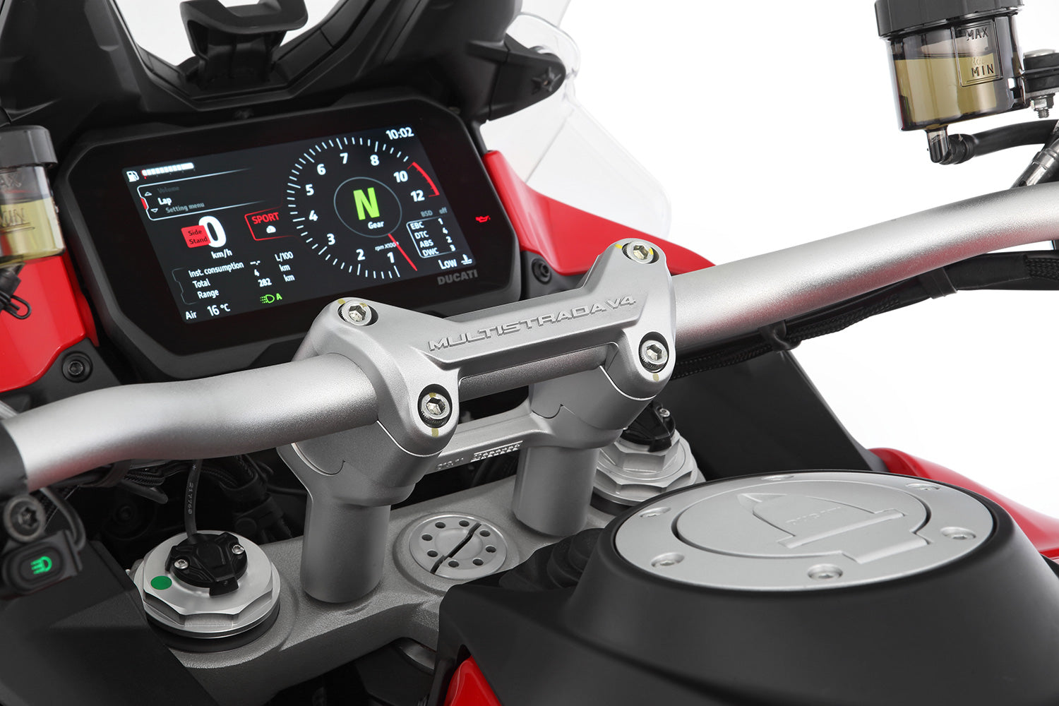 Wunderlich ERGO+ handlebar riser - silver