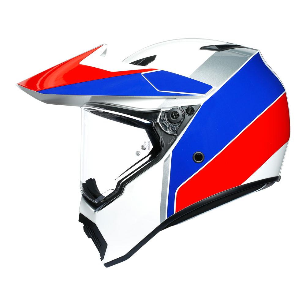 AGV AX9 Helmet - ATLANTE (WHITE/BLUE/RED)