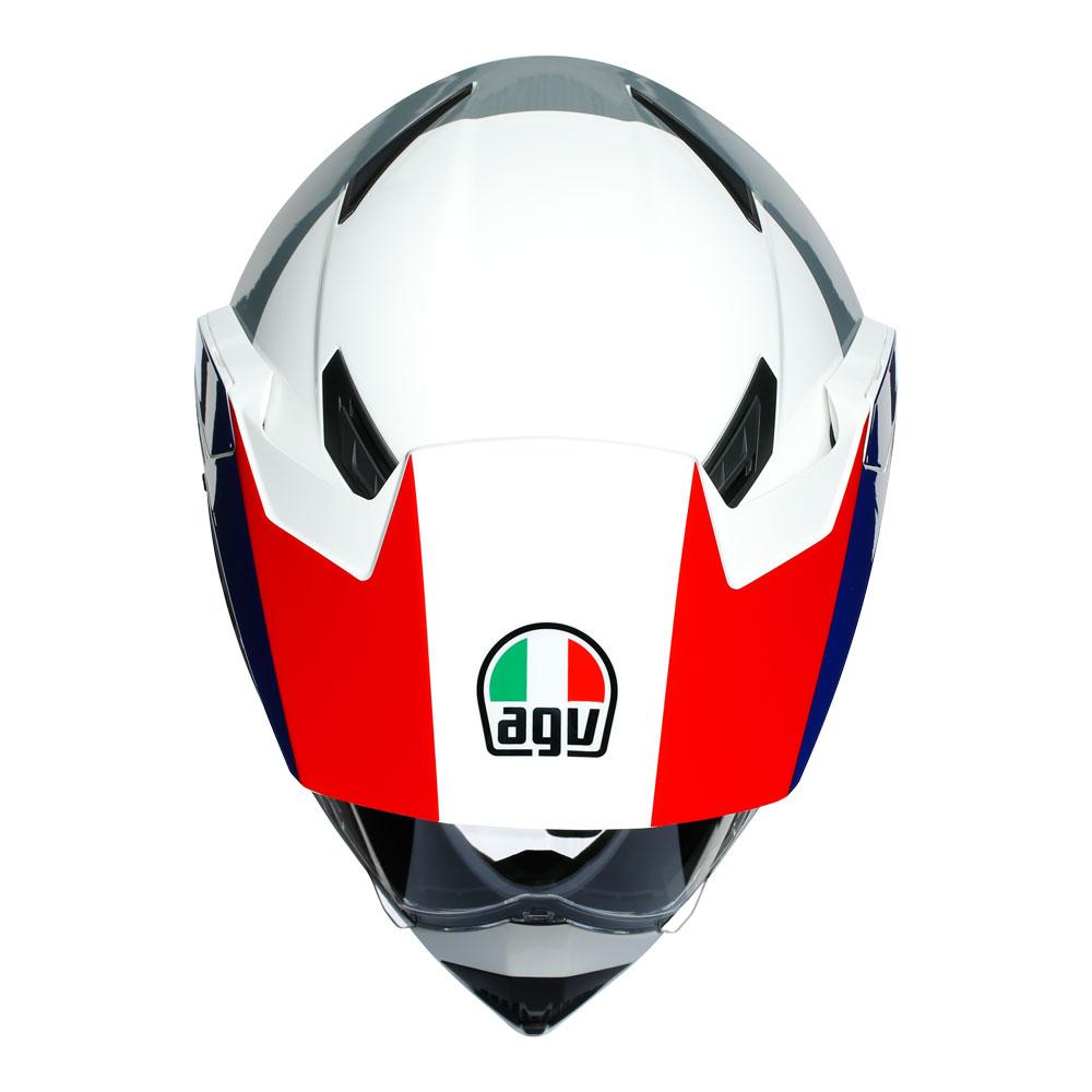 AGV AX9 Helmet - ATLANTE (WHITE/BLUE/RED)