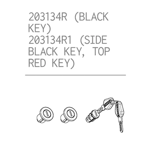 SHAD 203134R Lock Cylinders/Keys Set (Black Key) SH35/36 Cases