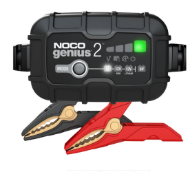 NOCO GENIUS 2 BATTERY CHARGER FOR LEAD ACID 6 & 12V AND 12.8V LITHIUM BATTERIES