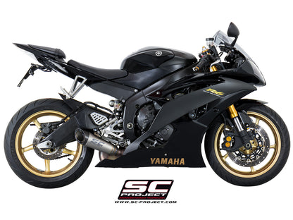 YAMAHA YZF R6 (2006 - 2016) S1 Muffler, Titanium, with Carbon fibre end cap, with Carbon fibre end cap