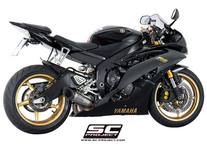 YAMAHA YZF R6 (2006 - 2016) S1 Muffler, Titanium, with Carbon fibre end cap, with Carbon fibre end cap