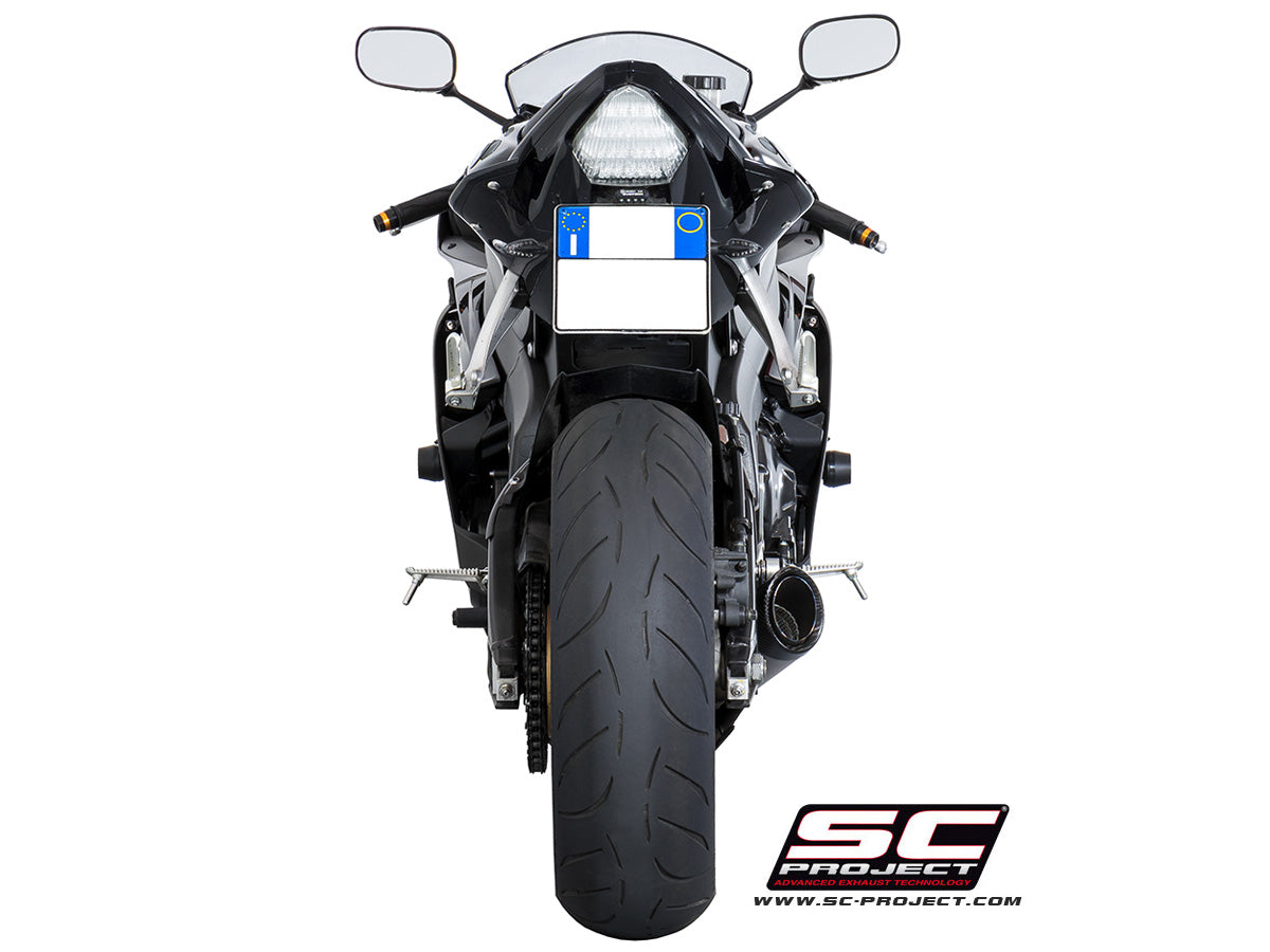 YAMAHA YZF R6 (2006 - 2016) S1 Muffler, Titanium, with Carbon fibre end cap, with Carbon fibre end cap