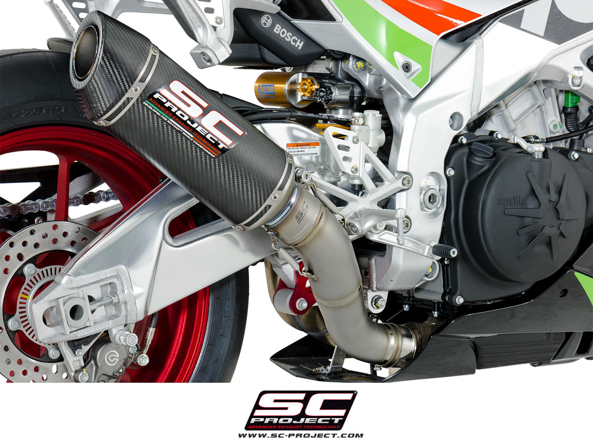 APRILIA RSV4 (2017) - RF - RR Oval Racing Muffler, with carbon fibre end cap