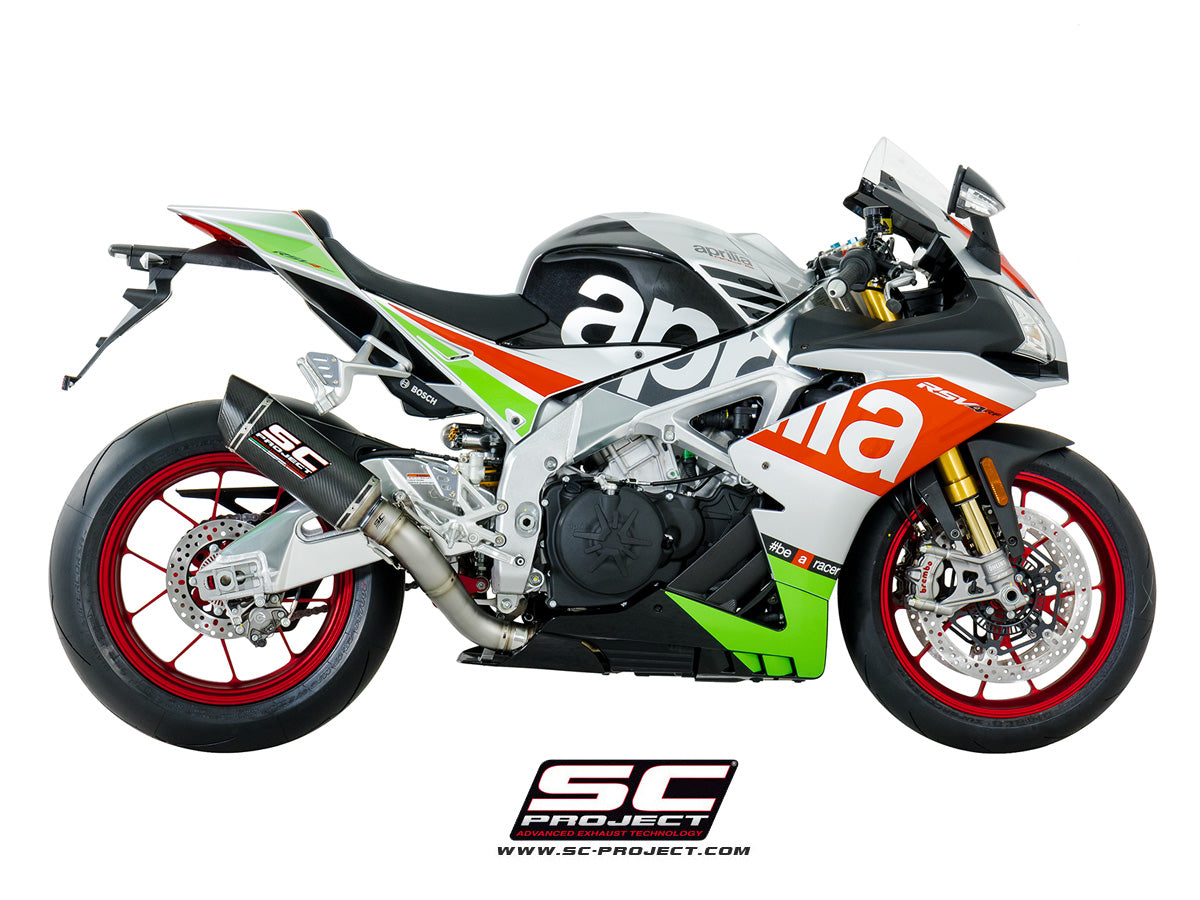 APRILIA RSV4 (2017) - RF - RR Oval Racing Muffler, with carbon fibre end cap