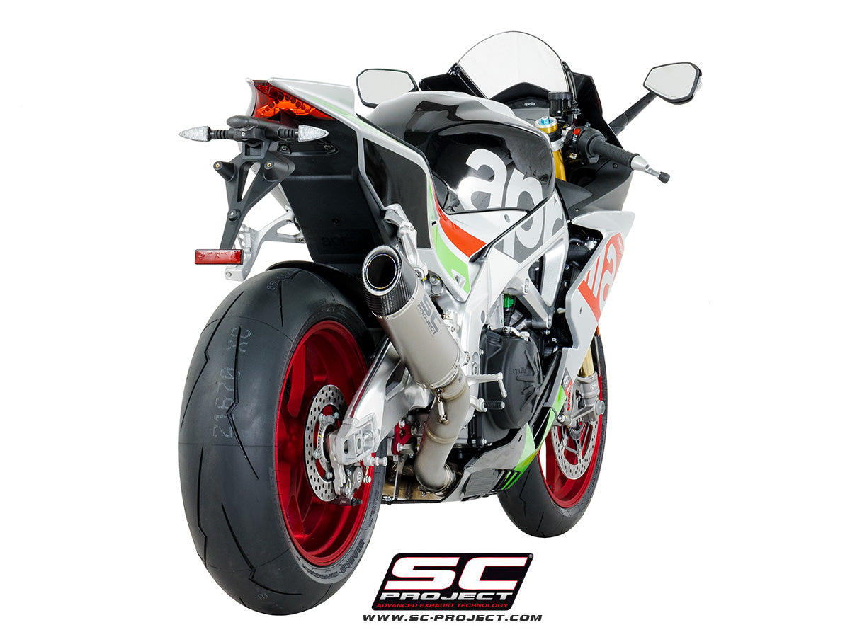 APRILIA RSV4 (2017) - RF - RR Oval Racing Muffler, with carbon fibre end cap