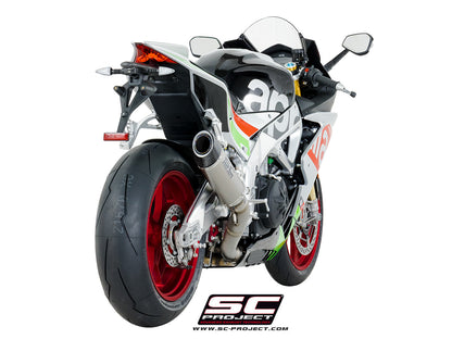 APRILIA RSV4 (2017) - RF - RR Oval Racing Muffler, with carbon fibre end cap
