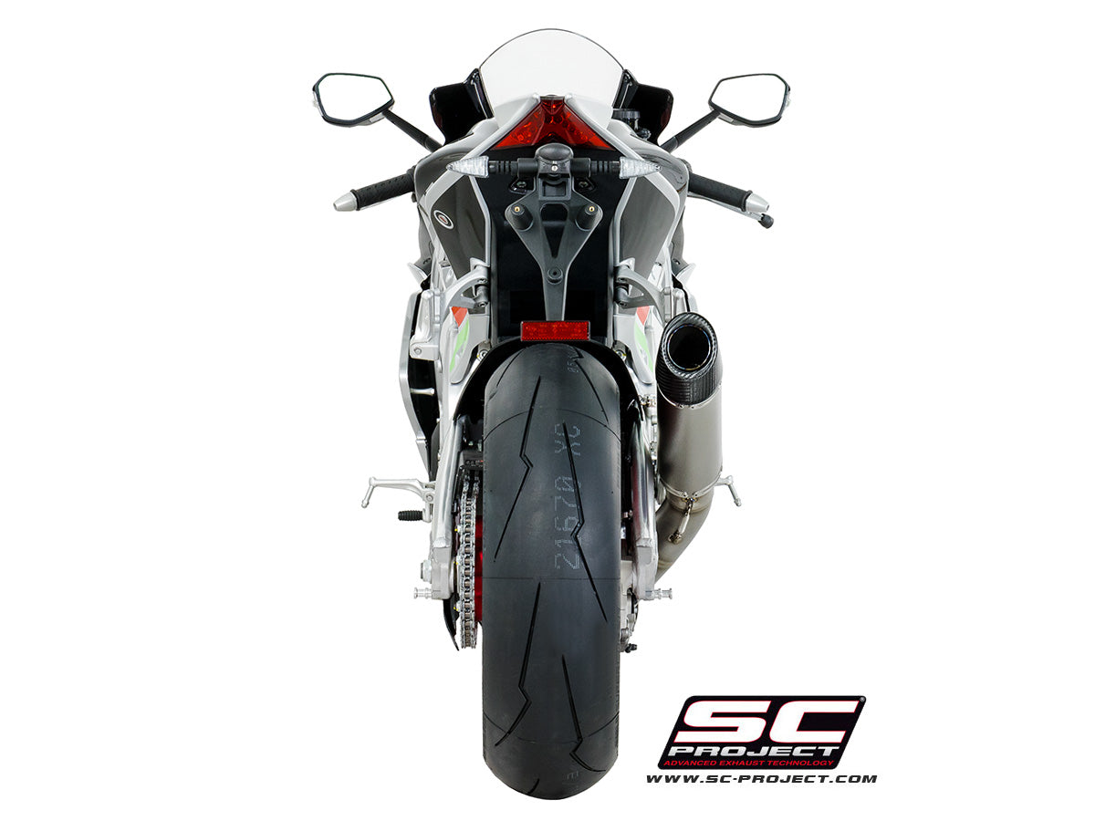 APRILIA RSV4 (2017) - RF - RR Oval Racing Muffler, with carbon fibre end cap