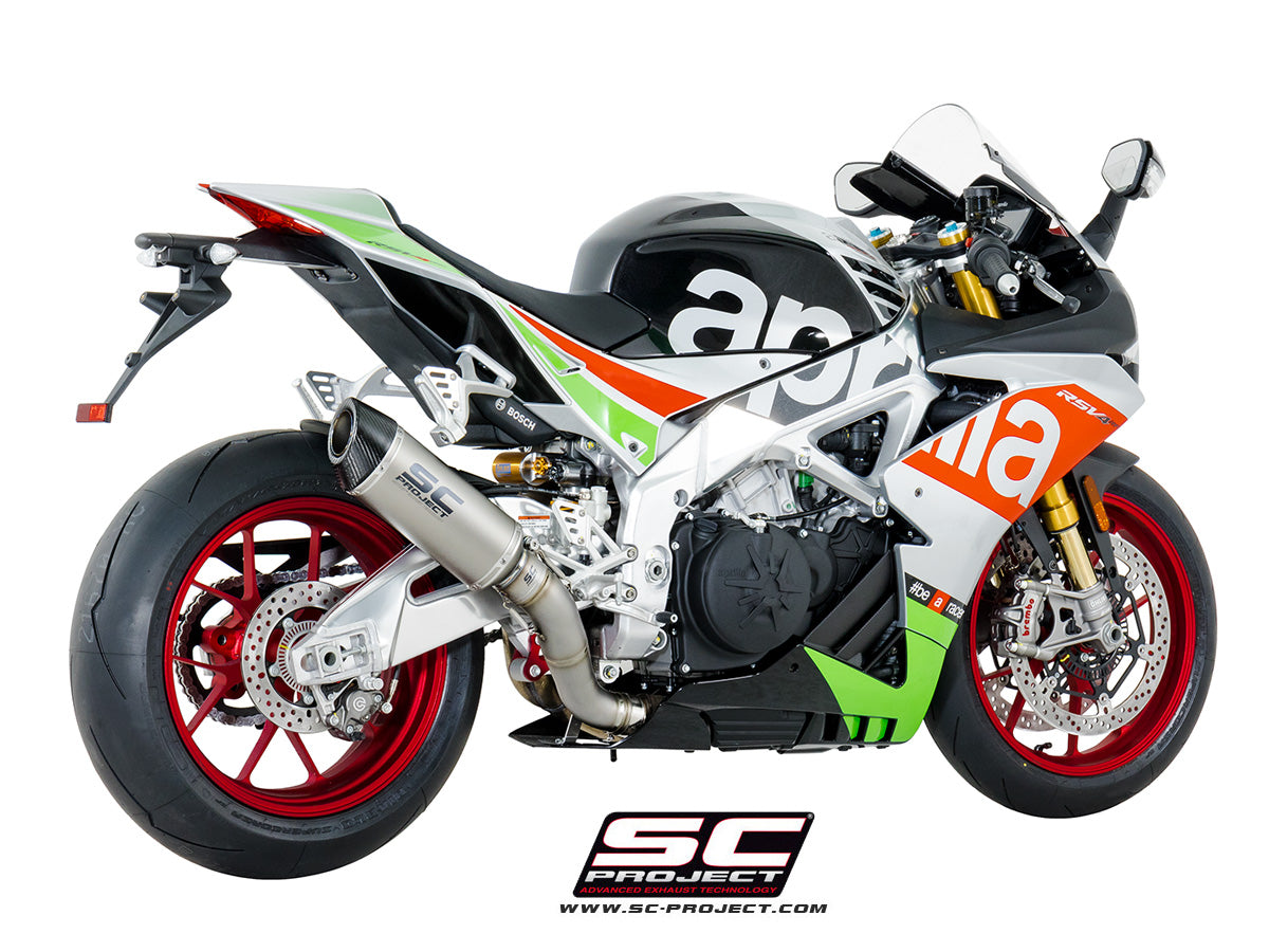 APRILIA RSV4 (2017) - RF - RR Oval Racing Muffler, with carbon fibre end cap