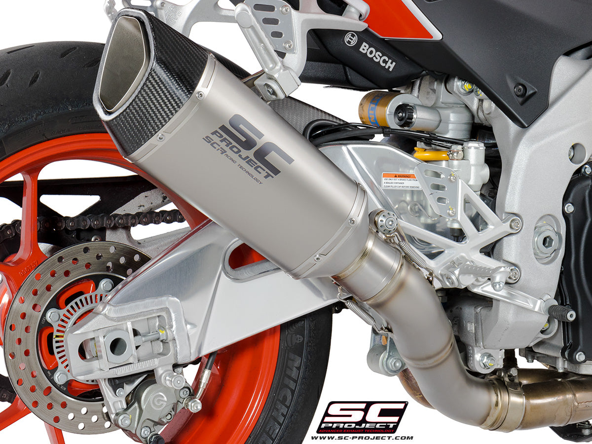 APRILIA TUONO V4 1100 (2017 - 2020) - FACTORY - RR SC1-R Muffler, with carbon fibre end cap