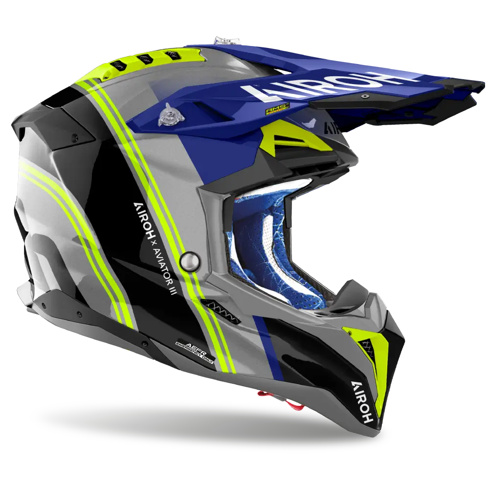 AIROH AVIATOR 3 HIMA BLUE GLOSS