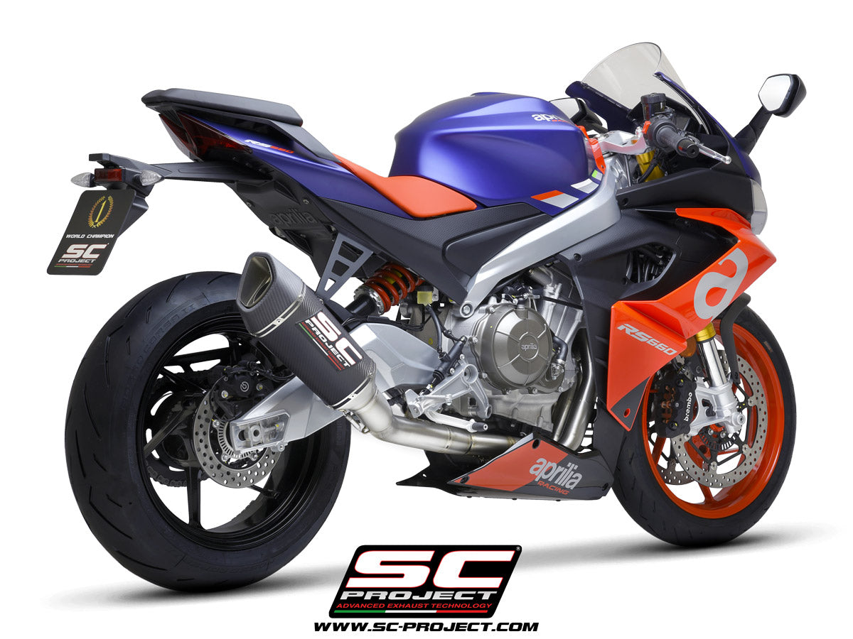 APRILIA RS 660 (2020 - 2024) Titanium Full Exhaust (2-1) with SC1-R Muffler