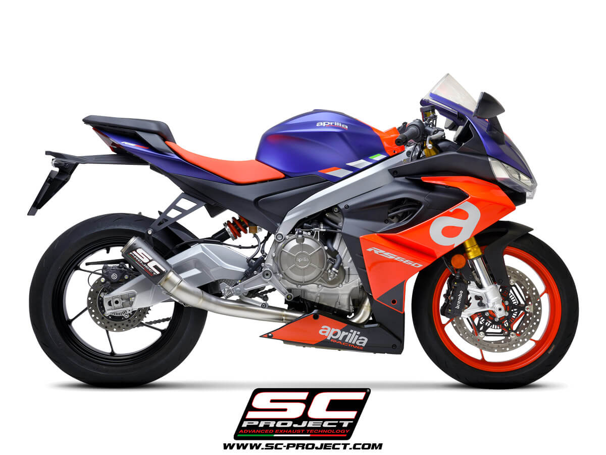 APRILIA RS 660 (2020 - 2024) Full exhaust system 2-1, titanium, with CR-T Muffler