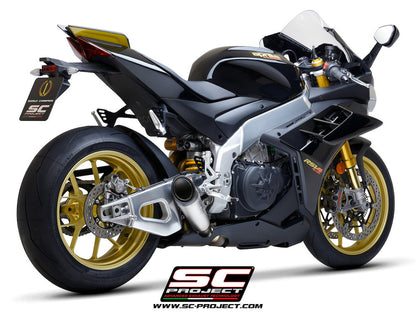 Aprilia TUONO V4 (2021-2024) - Factory S1 Muffler, titanium, with carbon fiber end cap
