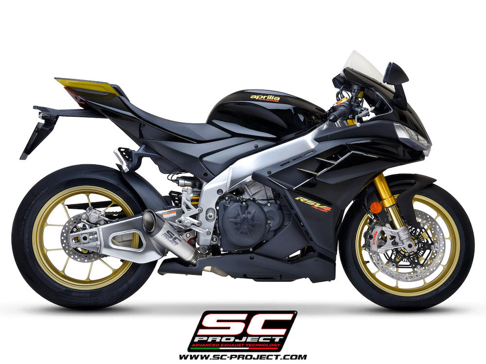 Aprilia TUONO V4 (2021-2024) - Factory S1 Muffler, titanium, with carbon fiber end cap