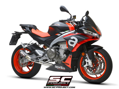 APRILIA TUONO 660 (2021-2024) Full exhaust system 2-1, Stainless steel AISI 304, with CR-T Muffler