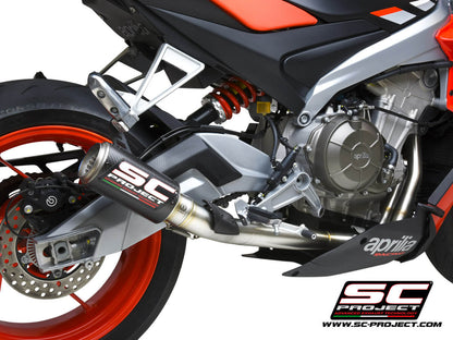 APRILIA RS 660 (2020 - 2024) Full exhaust system 2-1, Stainless steel AISI 304, with CR-T Muffler