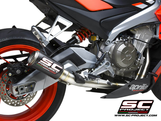 APRILIA RS 660 (2020 - 2024) Full exhaust system 2-1, Stainless steel AISI 304, with CR-T Muffler