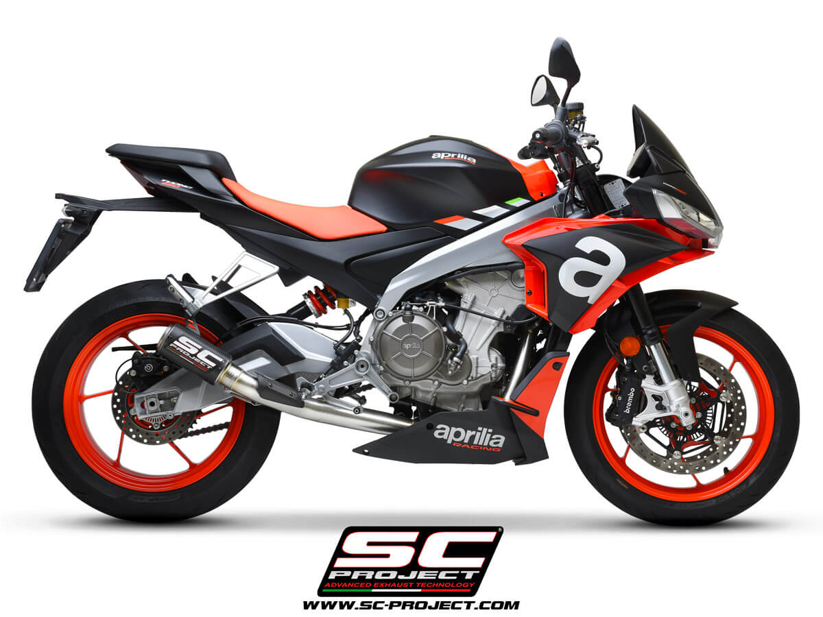 APRILIA TUONO 660 (2021-2024) Full exhaust system 2-1, Stainless steel AISI 304, with CR-T Muffler