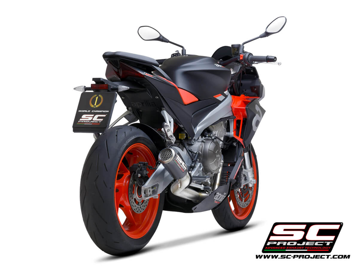 APRILIA TUONO 660 (2021-2024) Full exhaust system 2-1, Stainless steel AISI 304, with CR-T Muffler