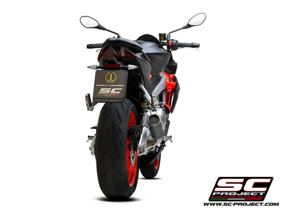 APRILIA TUONO 660 (2021-2024) Full exhaust system 2-1, Stainless steel AISI 304, with CR-T Muffler