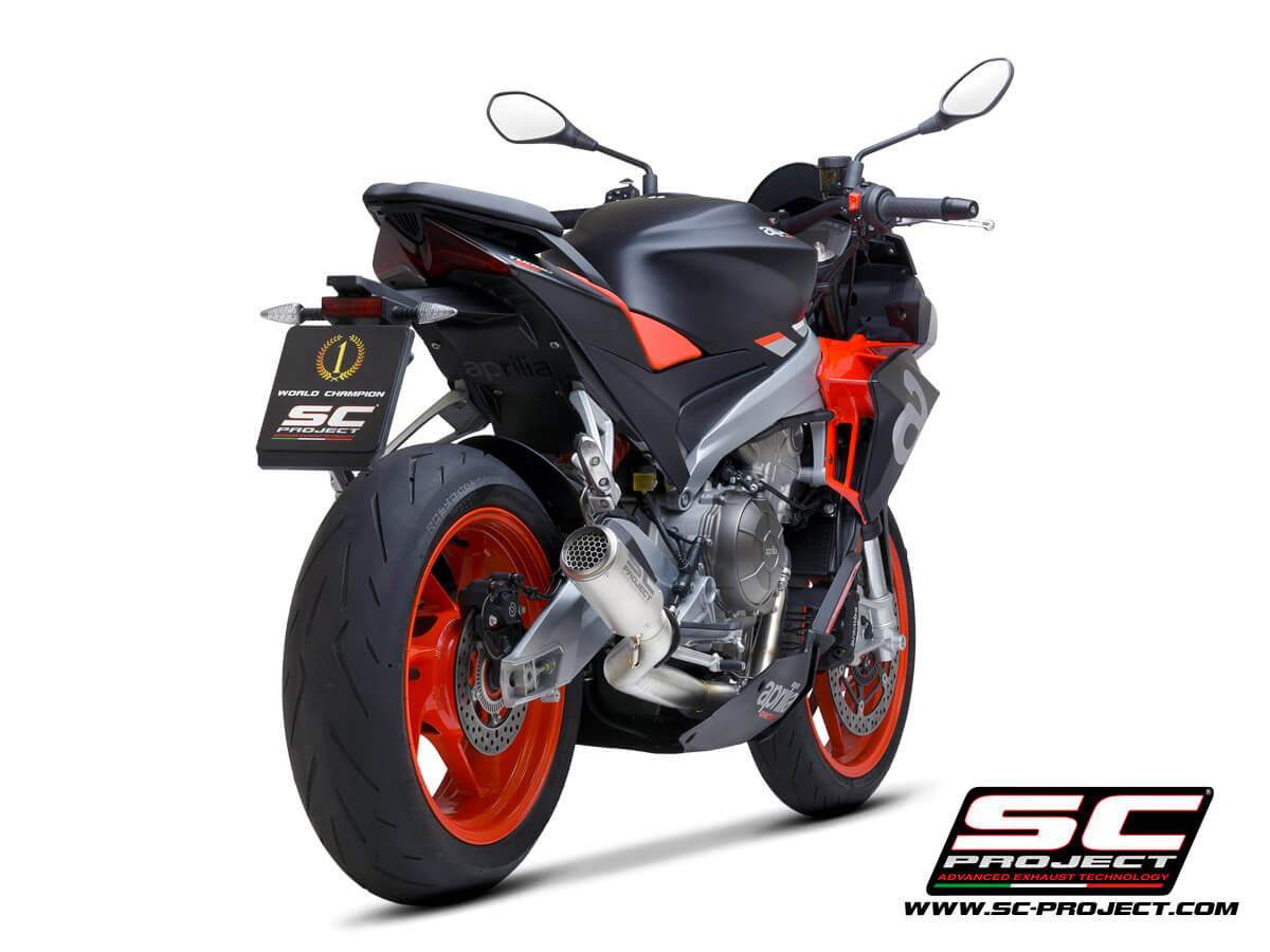 APRILIA TUONO 660 (2021-2024) Full exhaust system 2-1, Stainless steel AISI 304, with CR-T Muffler