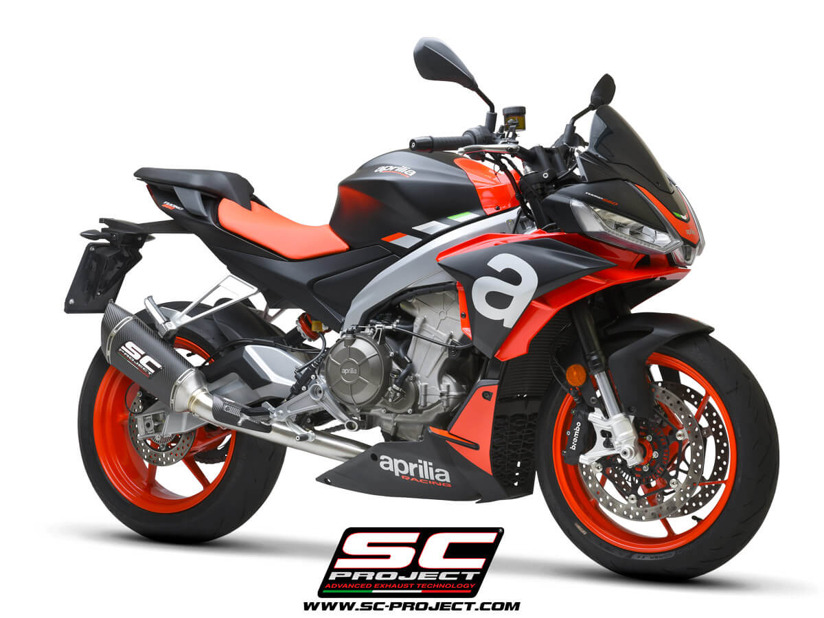 APRILIA TUONO 660 (2021-2024) Full exhaust system 2-1, Stainless steel AISI 304, with SC1-R Muffler