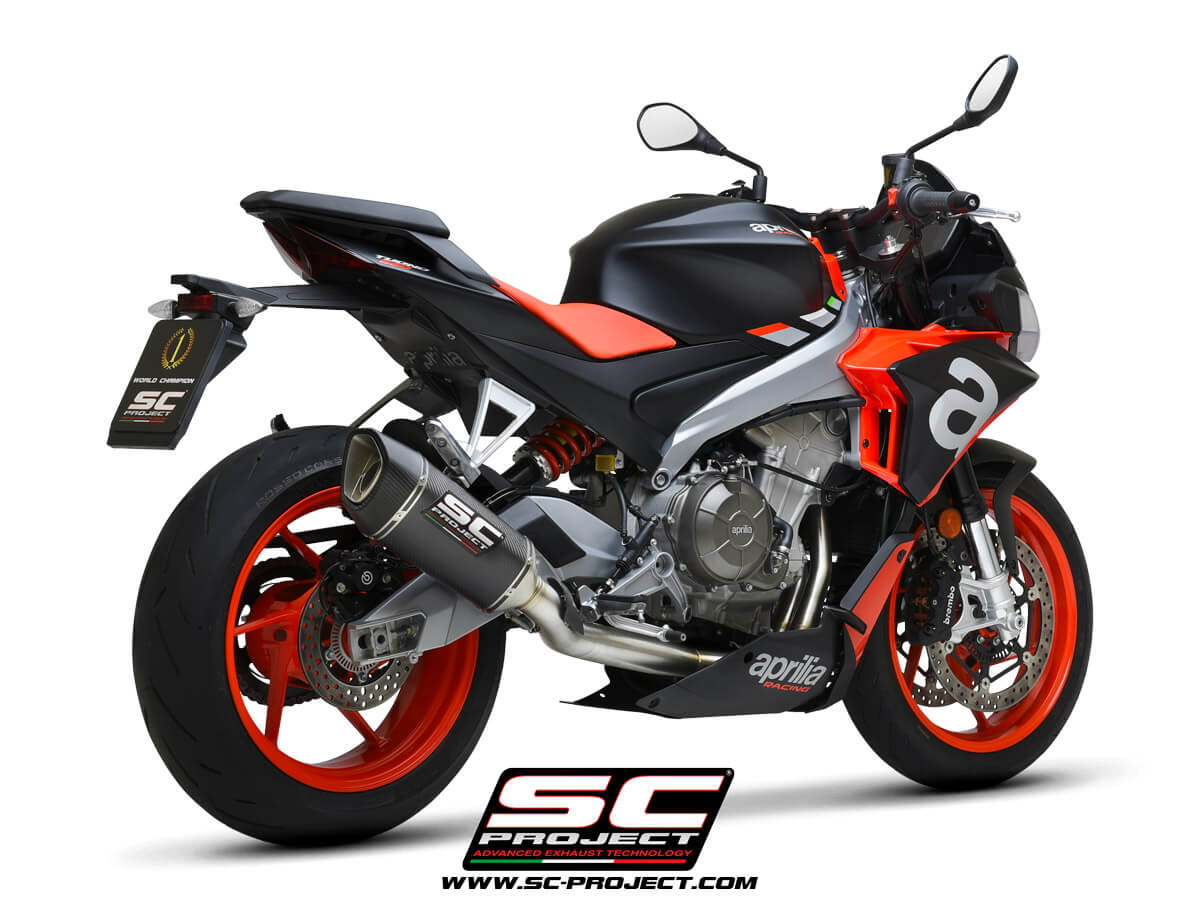 APRILIA TUONO 660 (2021-2024) Full exhaust system 2-1, Stainless steel AISI 304, with SC1-R Muffler