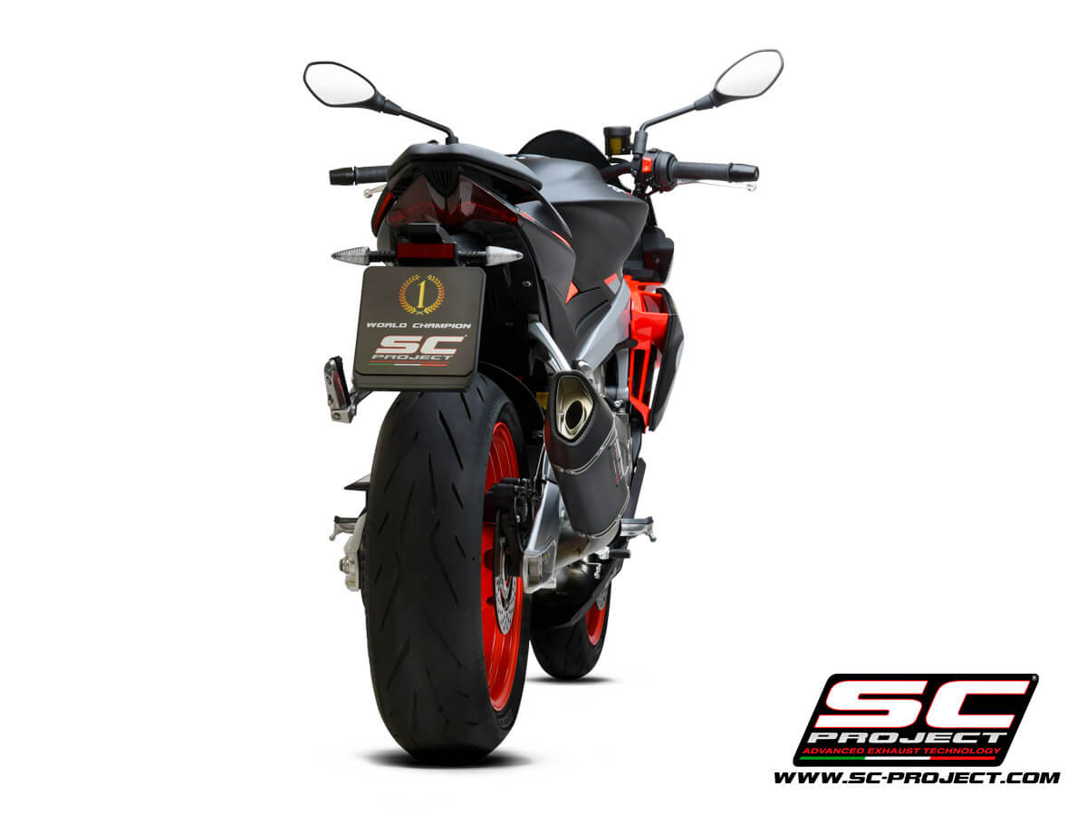 APRILIA TUONO 660 (2021-2024) Full exhaust system 2-1, Stainless steel AISI 304, with SC1-R Muffler