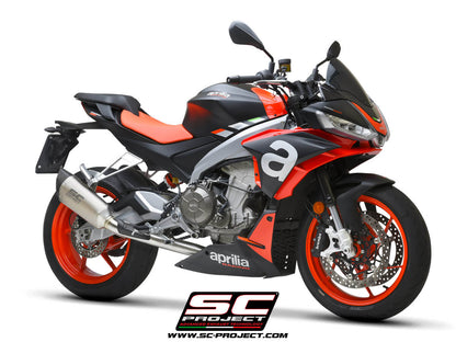 APRILIA TUONO 660 (2021-2024) Full exhaust system 2-1, Stainless steel AISI 304, with SC1-R Muffler