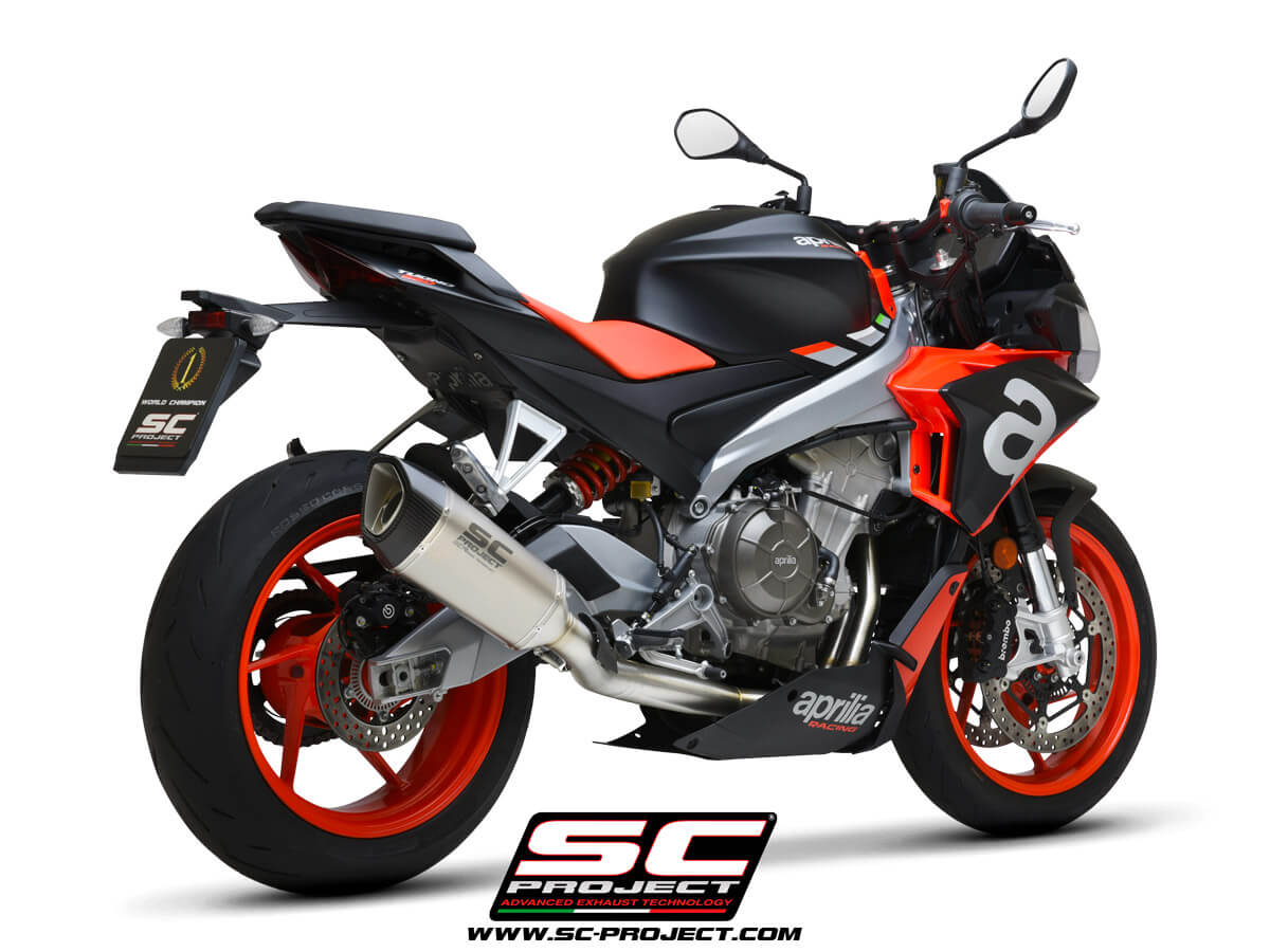 APRILIA TUONO 660 (2021-2024) Full exhaust system 2-1, Stainless steel AISI 304, with SC1-R Muffler
