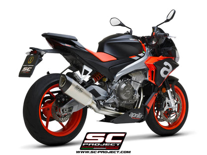 APRILIA TUONO 660 (2021-2024) Full exhaust system 2-1, Stainless steel AISI 304, with SC1-R Muffler