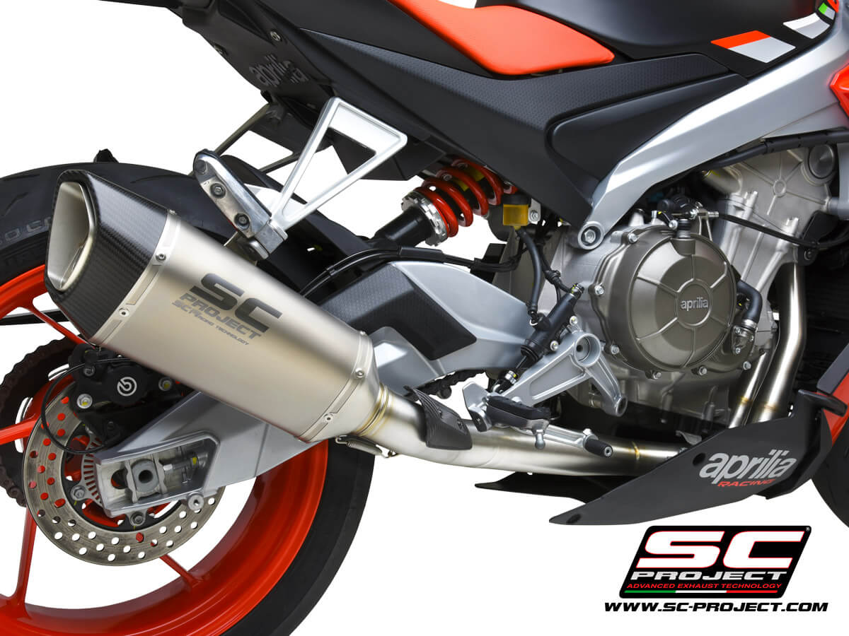APRILIA TUONO 660 (2021-2024) Full exhaust system 2-1, Stainless steel AISI 304, with SC1-R Muffler