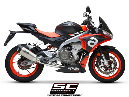 APRILIA TUONO 660 (2021-2024) Full exhaust system 2-1, Stainless steel AISI 304, with SC1-R Muffler