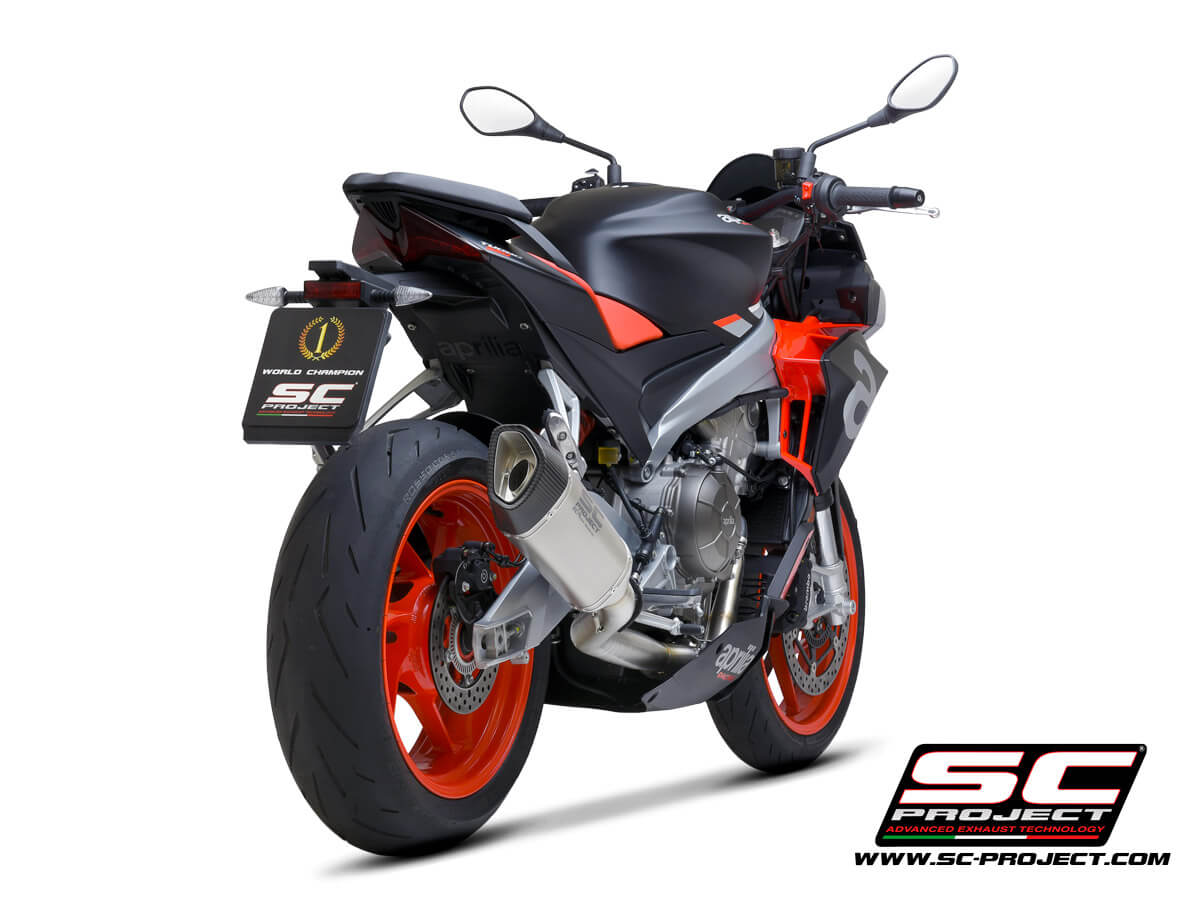 APRILIA TUONO 660 (2021-2024) Full exhaust system 2-1, Stainless steel AISI 304, with SC1-R Muffler