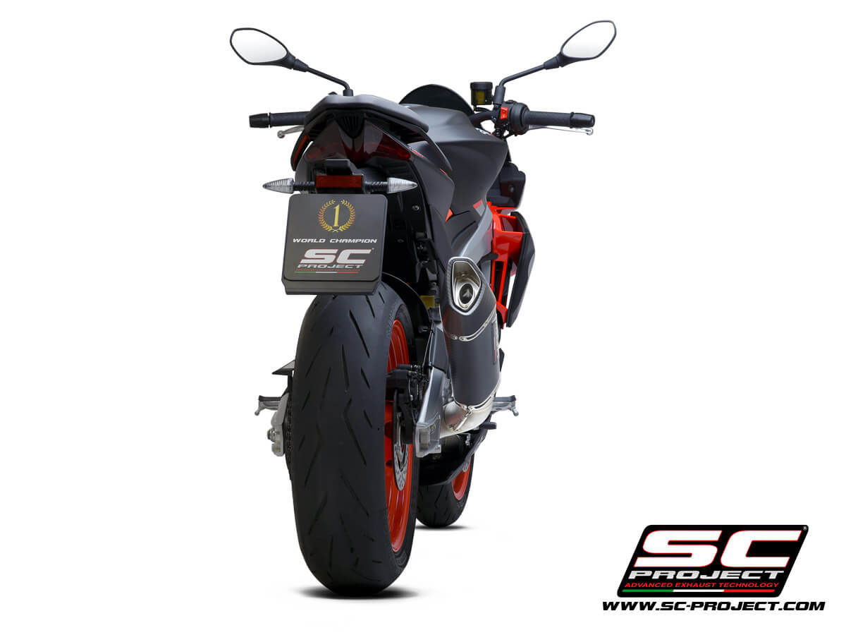APRILIA TUONO 660 (2021-2024) Full exhaust system 2-1 "Trofeo", titanium, with SC1-R Muffler