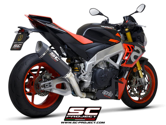 Aprilia TUONO V4 (2021-2024) - Factory SC1-R Muffler (350mm), with carbon fiber end cap