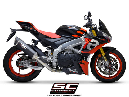Aprilia TUONO V4 (2021-2024) - Factory SC1-R Muffler (350mm), with carbon fiber end cap