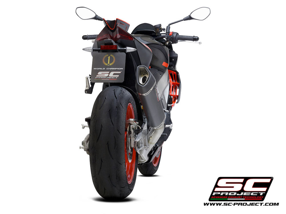 Aprilia TUONO V4 (2021-2024) - Factory SC1-R Muffler (350mm), with carbon fiber end cap