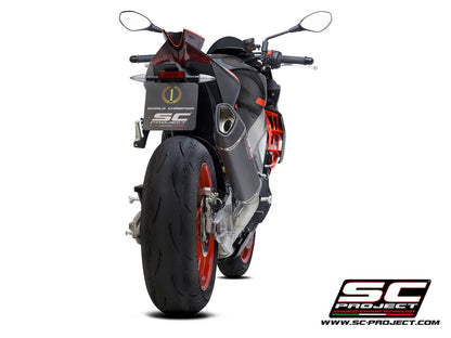 Aprilia TUONO V4 (2021-2024) - Factory SC1-R Muffler (350mm), with carbon fiber end cap