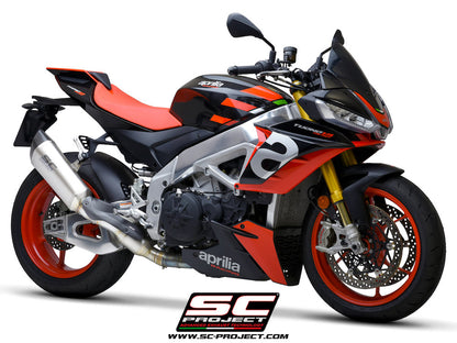 Aprilia TUONO V4 (2021-2024) - Factory SC1-R Muffler, carbon fiber end cap, with exhaust valve - Euro 5