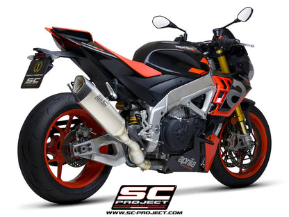 Aprilia TUONO V4 (2021-2024) - Factory SC1-R Muffler, carbon fiber end cap, with exhaust valve - Euro 5