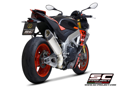 Aprilia TUONO V4 (2021-2024) - Factory SC1-R Muffler, carbon fiber end cap, with exhaust valve - Euro 5
